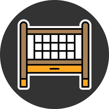 Bebek Beşiği Web simgesi vektör illüstrasyonu