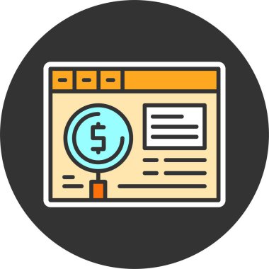 Ücretli arama web simgesi vektör illüstrasyonu