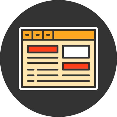 Web günlük simgesi vektör illüstrasyonu