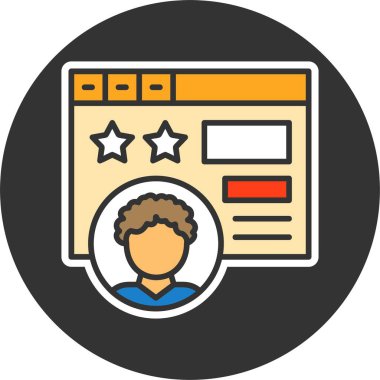 Kullanıcı deneyimi web simgesi vektör illüstrasyonu