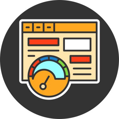 Sayfa hızı web simgesi vektör çizimi