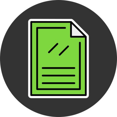 belge web simgesi vektör illüstrasyonu