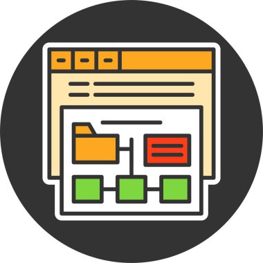 XML sitemap web simgesi vektör çizimi