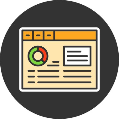 Web Analizi Web simgesi vektör illüstrasyonu