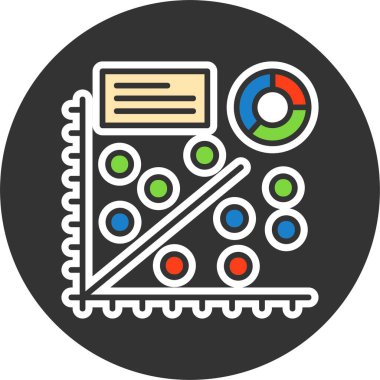 Dağıtım grafiği web simgesi vektör illüstrasyonu