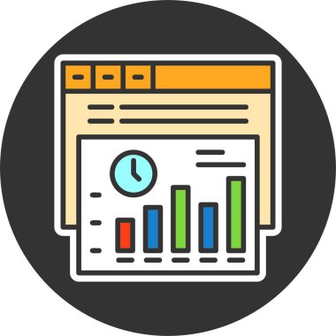 Oturum süresi web simgesi vektör illüstrasyonu