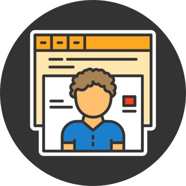 kullanıcı web simgesi vektör illüstrasyonu
