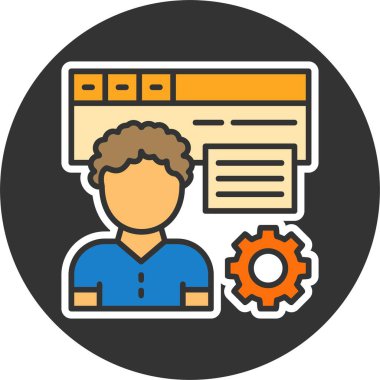 SEO danışman web simgesi vektör illüstrasyonu