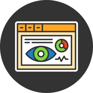 İzlenimler web simgesi vektör illüstrasyonu