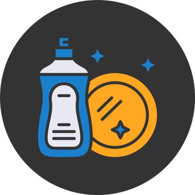 Tabak yıkama ağ ikonu vektör illüstrasyonu