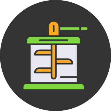 Cutter ağ simgesi vektör illüstrasyonu