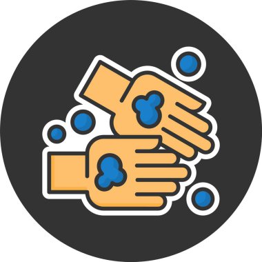 El yıkama ağ ikonu vektör illüstrasyonu