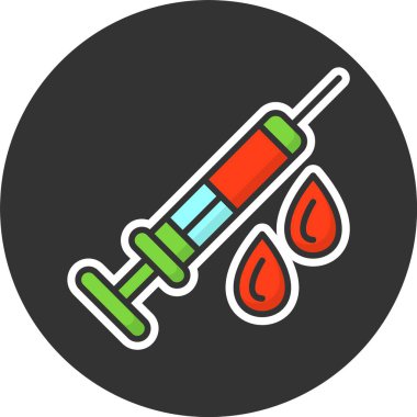 Şırınga web simgesi vektör çizimi