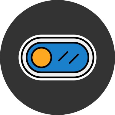 Düğme web simgesini aç / kapat, basit vektör illüstrasyonu