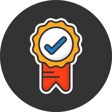 rozet web simgesi vektör illüstrasyonu