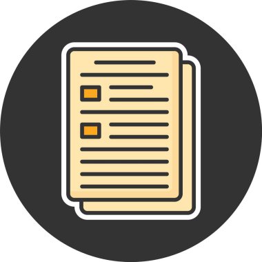 belge web simgesi vektör illüstrasyonu