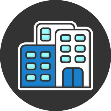 Hastane binası web simgesi vektör illüstrasyonu