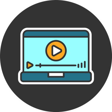 Oynayın. Web simgesi basit illüstrasyon 