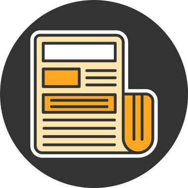 gazete web simgesi vektör illüstrasyonu