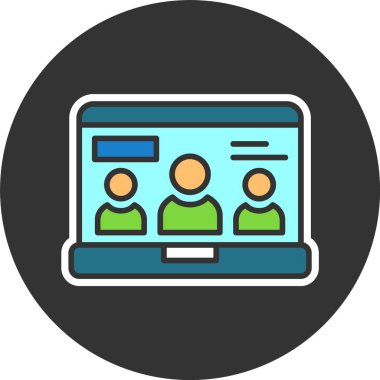 Grup web simgesi vektör illüstrasyonu