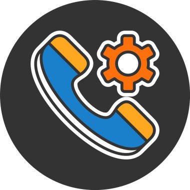 Telefon web simgesi, basit vektör çizim