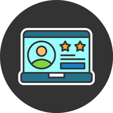 derecelendirme web simgesi vektör çizimi