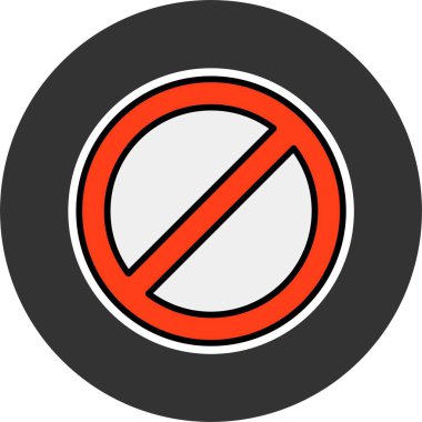 Yasaklı web simgesi vektör illüstrasyonu