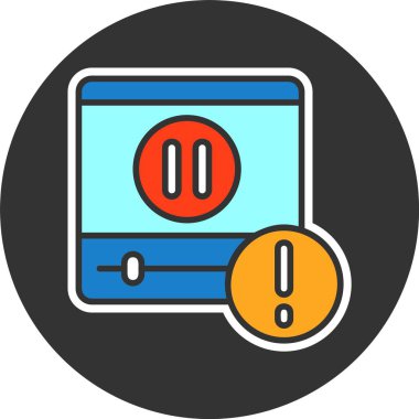 düğme simge vektör çizim duraklatma  