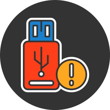 usb Web simgesi vektör illüstrasyonu