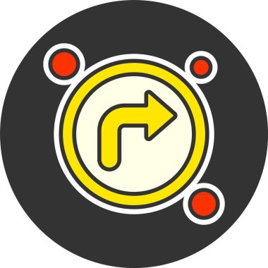 Sağa dön Web simgesi vektör resimlemesi