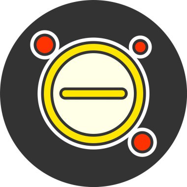 Düğme web simgesini küçült, basit vektör illüstrasyonu