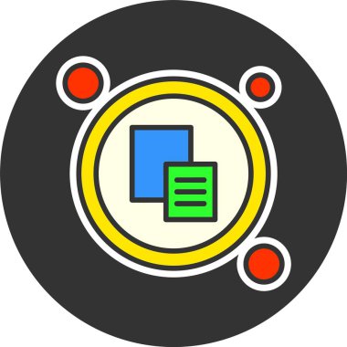 Düğme web simgesini yapıştır, basit vektör illüstrasyonu