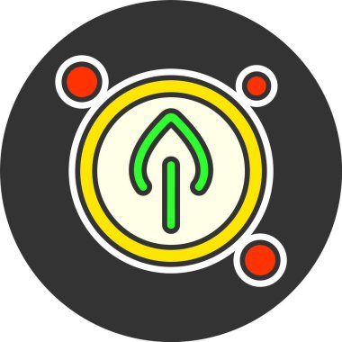 Pil düğmesi simgesi, basit vektör illüstrasyonu