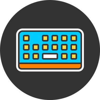 Klavye web simgesi vektör çizimi