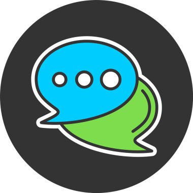 Konuşma balonu web simgesi vektör çizimi