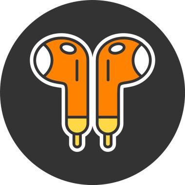 Kulaklıklar web simgesi vektör çizimi