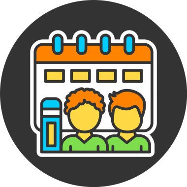 Topluluk okuma olayı web simgesi vektör illüstrasyonu