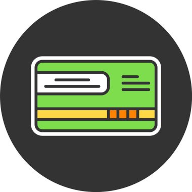 Kütüphane kartı web simgesi vektör illüstrasyonu