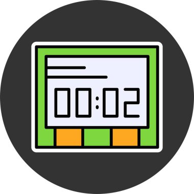 saat web simgesi vektör illüstrasyonu