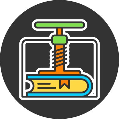 Bookcilding web simgesi vektör çizimi