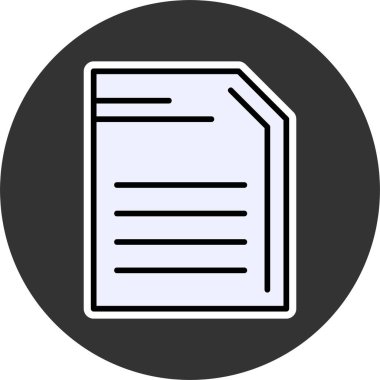 belge web simgesi vektör illüstrasyonu