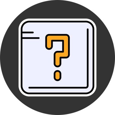 Soru işareti web simgesi vektör illüstrasyonu