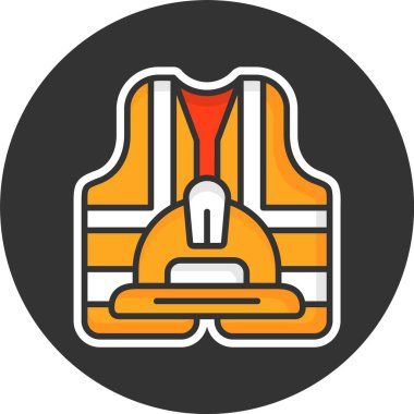 Mesleki Güvenlik Web simgesi vektör illüstrasyonu