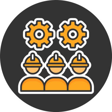Takım çalışması web simgesi vektör çizimi
