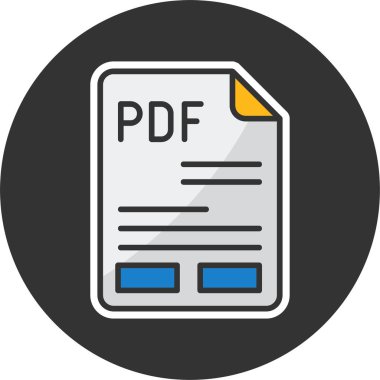 PDF web simgesi vektör çizimi