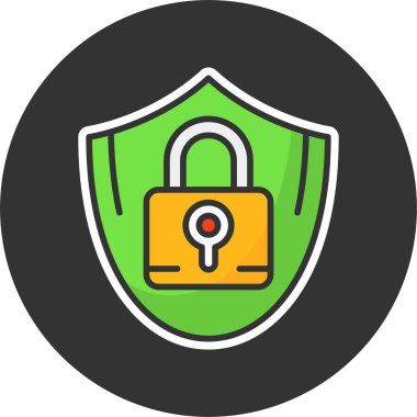 Gizlilik web simgesi vektör illüstrasyonu