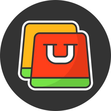 alışveriş web simgesi vektör illüstrasyonu