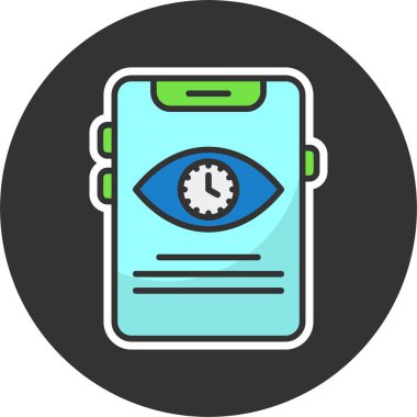 Ekran zaman aşımı web simgesi vektör çizimi