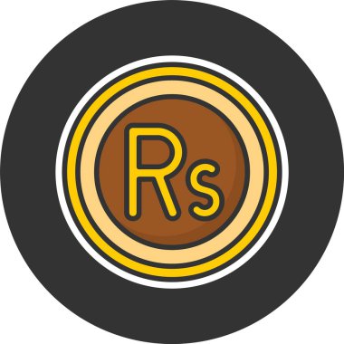 Pakistan Rupi Sembolü. Web simgesi basit illüstrasyon