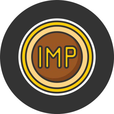 Man Pound Adası Sembolü. Web simgesi basit illüstrasyon